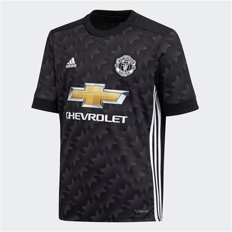 adidas manchester united away replica jersey men's black|man united apparel.